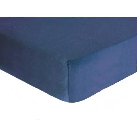 Prostěradla Forbyt, Prostěradlo, Froté Premium, riflově  modrá 200 x 220 cm
