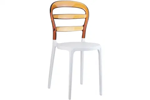 Zahradní židle Zahradní židle Jídelní židle Dekorhome Bílá / hnědá