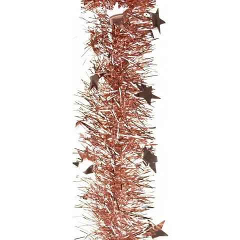 Vánoční dekorace Vánoční řetěz s hvězdami růžová, 2,7 m
