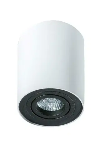 Moderní bodová svítidla Stropní bodové přisazené svítidlo AZzardo Bross 1 white/black AZ1436 GU10 1x50W IP20 9,6cm bílo-černé