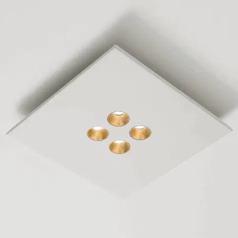 Stropní svítidla ICONE ICONE Confort - LED stropní svítidlo, bílo-zlaté