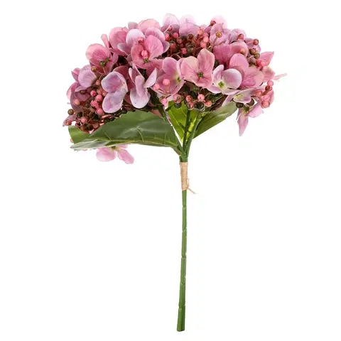 Květiny Umělý puget hortenzií, 20 x 35 x 20 cm, růžová