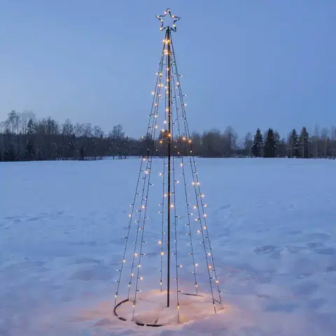 Vánoční venkovní dekorace STAR TRADING LED venkovní dekorace Light Tree, LED diody částečně blikající