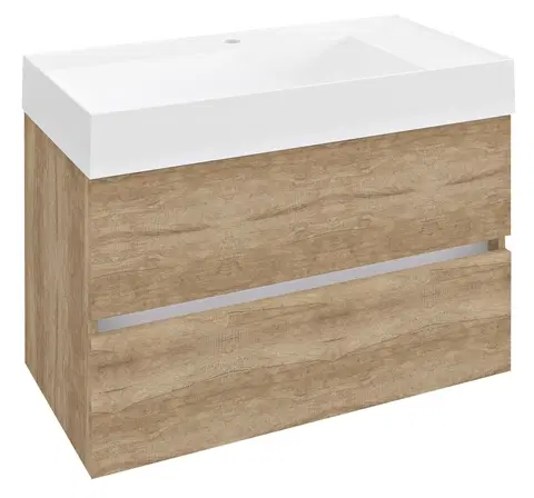 Koupelnový nábytek SAPHO ODETTA umyvadlová skříňka 82x50x43,5cm, dub alabama DT085-2222