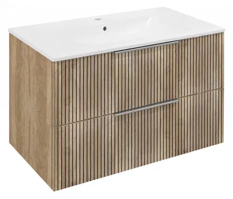 Koupelnový nábytek SAPHO CIRASA umyvadlová skříňka 79,8x52x46cm, dub alabama strip CR801-2322