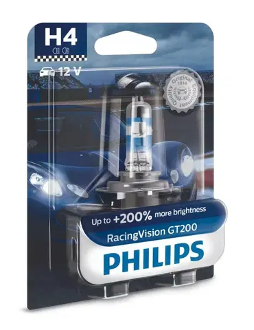 Autožárovky Philips H4 12V 60/55W P43t-38 RacingVision GT200 1ks blistr 12342RGTB1