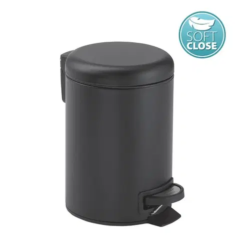 Odpadkové koše Gedy POTTY odpadkový koš 5l, Soft Close, černá mat 330914