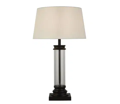 Lampy Searchlight Searchlight EU5141BK - Stolní lampa PEDESTAL 1xE27/60W/230V černá 
