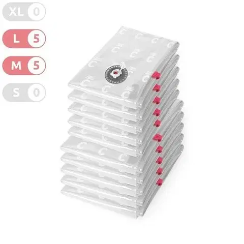 Úložné boxy Compactor Sada vakuových úložných pytlů Bag Aspispace, 10 ks