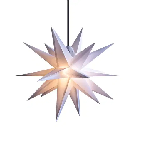 Vánoční světelná hvězda STERNTALER LED hvězda venkovní, 18cípá hvězda, bílá, Ø 40 cm