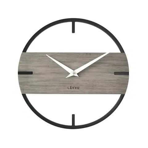 Hodiny LAVVU Stylové dřevěné hodiny LOFT u , pr. 35 cm