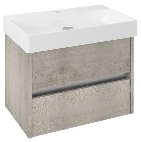 Koupelnový nábytek SAPHO NIRONA umyvadlová skříňka 67x51,5x43 cm, dub Mocca NR070-1212