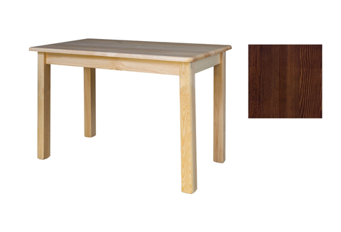 Jídelní stoly Jídelní stůl KARISIMBI, 80x75x50 cm, masiv borovice/moření ořech