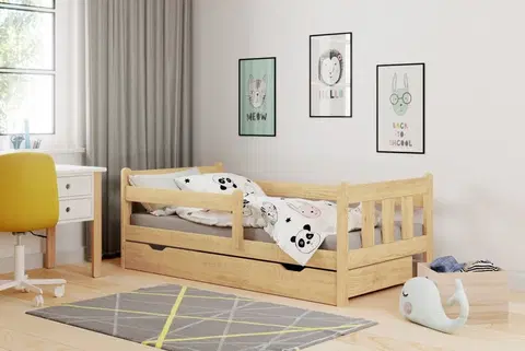 Dětské pokoje Dětská postel se zásuvkou MARINELLA 160x80 cm Halmar Borovice
