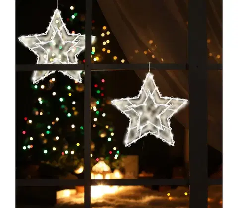 Vánoční dekorace  LED Vánoční dekorace do okna 35xLED/3xAA teplá bílá 
