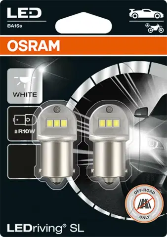 Autožárovky OSRAM LEDRiving SL R10W BA15s 1.2W 12V 6000K 125 lm White 2ks 5008DWP-02B