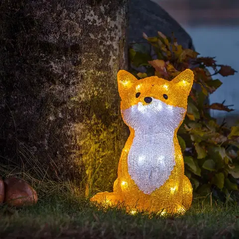 Venkovní vánoční figurky Konstsmide Christmas Osvětlená liška LED pro venkovní použití
