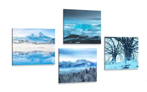 Sestavy obrazů Set obrazů sněhové království