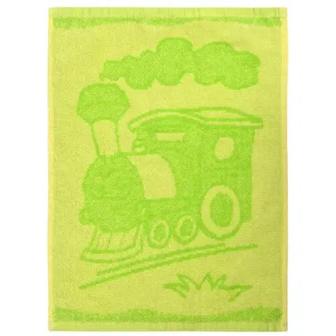 Ručníky Profod Dětský ručník Train green, 30 x 50 cm