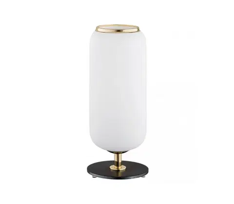 Lampy Argon Argon 4994 - Stolní lampa VALIANO 1xE27/15W/230V černá/bílá/zlatá 