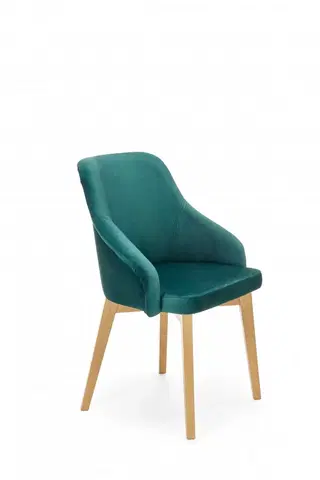 Židle Jídelní židle TOLEDO 2 HALMAR Tmavě zelená