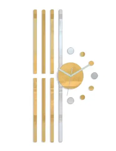 Nalepovací hodiny ModernClock 3D nalepovací hodiny Line zlaté