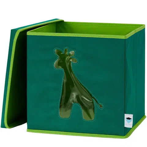 Boxy na hračky LOVE IT STORE IT - Úložný box na hračky s krytem a okénkem - žirafa