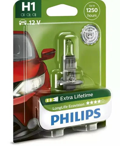 Autožárovky Philips H1 Long Life EcoVision 12V 12258LLECOB1