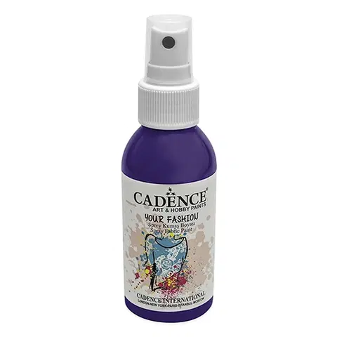 Hračky CADENCE - Textilná farba v spreji, fialová, 100ml