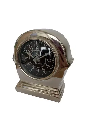 Hodiny Stříbrné kovové stolní hodiny - 11 cm Colmore by Diga 025-13-5224-11