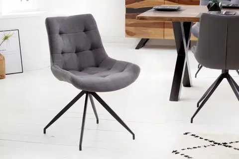 Židle Jídelní židle 2 ks DIRKÉ Dekorhome Světle šedá