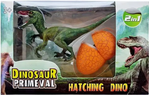 Hračky LAMPS - Dinosaurus s vajíčkem Velociraptor 2v1