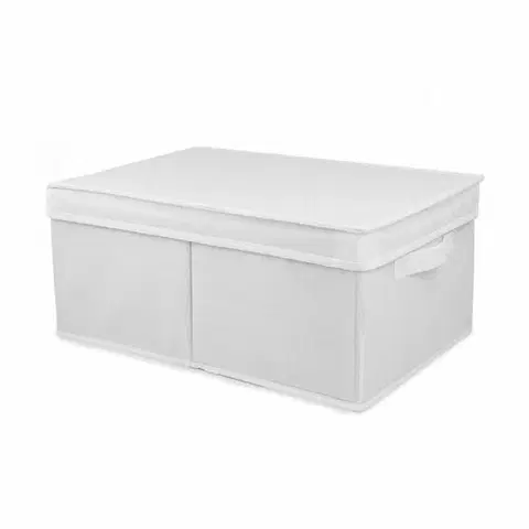 Úložné boxy Compactor Skládací úložná kartonová krabice Wos, 30 x 43 x 19 cm, bílá