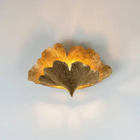 Nástěnná svítidla Holländer Nástěnné světlo Ginkgo Due ve zlaté barvě