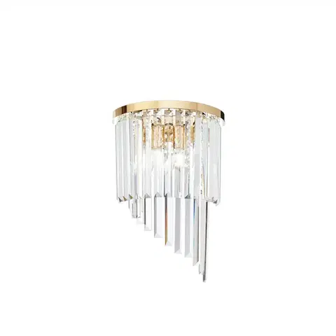 Klasická nástěnná svítidla Nástěnné svítidlo Ideal Lux Carlton AP3 oro 213491 E14 3x40W zlaté
