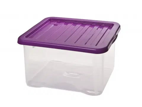 Úložné boxy HEIDRUN - Box QUASAR s poklopem 28l různé barvy