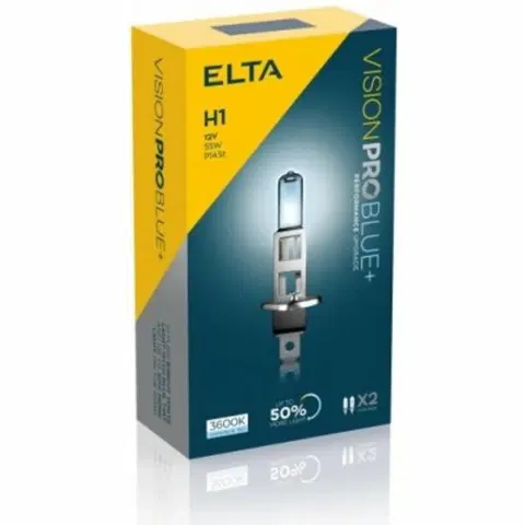 Autožárovky ELTA H1 VisionProBlue +50% 55W 12V P14,5s sada 2ks EB2488TR