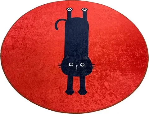 Koupelnové předložky L'essentiel Koupelnový kobereček KITTY 100 cm červený