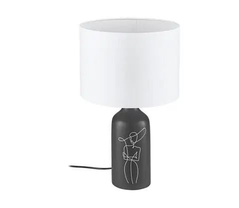 Lampy Eglo Eglo 43823 - Stolní lampa VINOZA 1xE27/40W/230V bílá/černá 