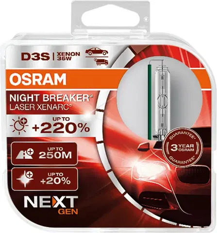 Autožárovky OSRAM XENARC D3S 66340XNX-HCB NIGHT BREAKER LASER Next gen +220% 35W PK32d-5 2ks