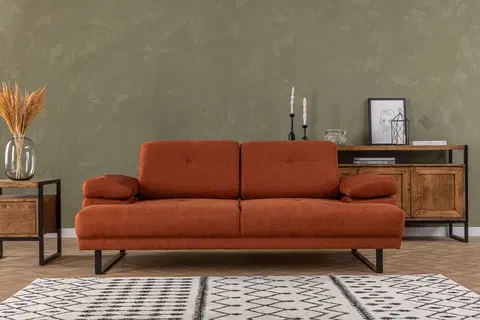 Pohovky a gauče Pohovka MUSTANG dvoumístná oranžová