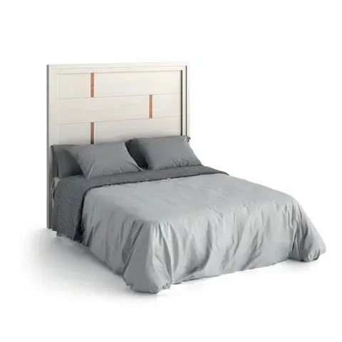 Luxusní a stylové postele Estila Moderní masivní postel Sajonia s čalouněnou konstrukcí na matraci 135/150 / 180cm