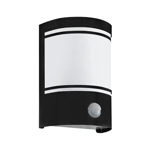 Venkovní nástěnná svítidla s čidlem pohybu EGLO Venkovní nástěnné Cerno s detektorem pohybu, černá