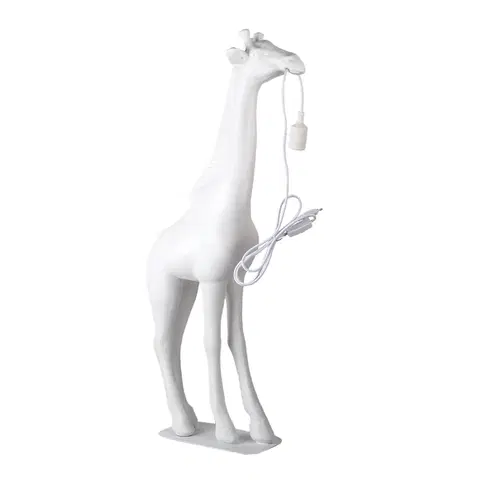Lampy Bílá stojací lampa žirafa - 48*18*99 cm E27 Clayre & Eef 5LMP342