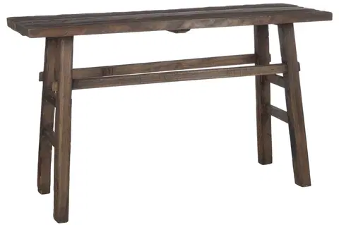 Židle Hnědá dřevěná lavice - 140*50*85 cm J-Line by Jolipa 79044