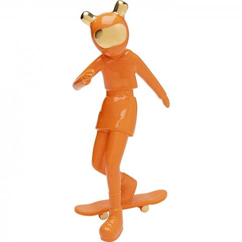 Sošky postavy a figurky KARE Design Soška Skating Astronaut - oranžová, 33cm