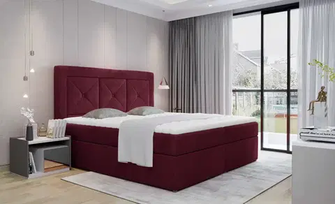 BOXSPRING postele Artelta Čalouněná manželská postel IDRIS | 180 x 200 cm Farebné prevedenie IDRIS: Matt Velvet 68