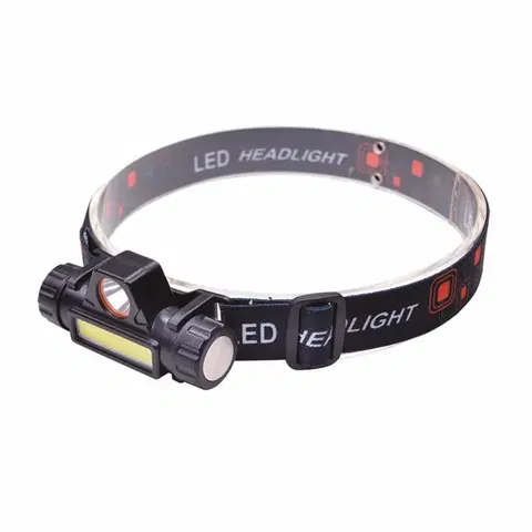 Čelovky Solight LED čelová nabíjecí svítilna, 3W + COB,150 + 60lm, Li-ion, USB WN32