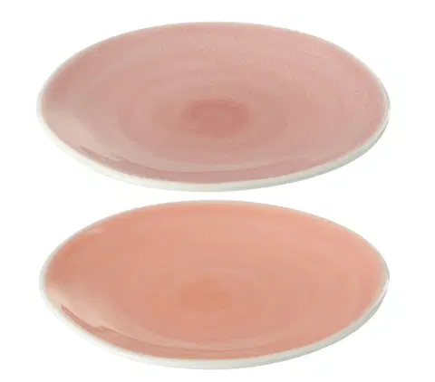 Talíře Sada 2ks korálový a růžový malý talířek Apero - Ø 15*2 cm J-Line by Jolipa 70780