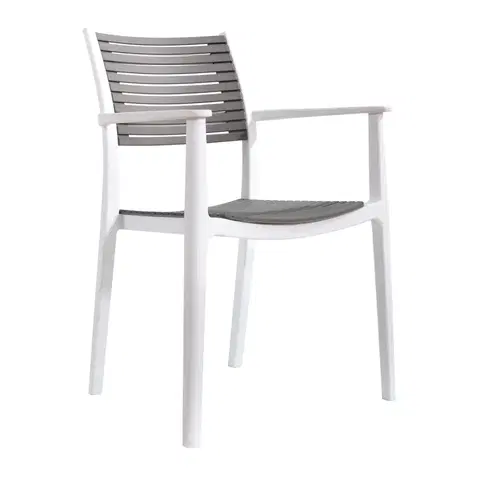 Zahradní židle Stohovatelná židle HERTA Tempo Kondela Bílá